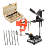 Suporte Ajustável Furadeira Bancada 1/2 E 3/8 Kit Marceneiro