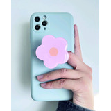 Suporte Anel Dedo 3d Apoio Selfie Celular Seguro Flor Rosa