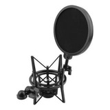 Suporte Aranha Shock Mount Para Microfone + Tela Pop Filter