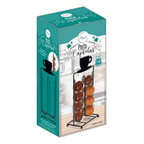Suporte Art House Em Metal Com 4 Compartimentos Para 16 Cápsulas De Café Dolce Gusto - Cor Preto