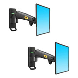 Suporte Articulado Kit C/2 Monitor Tv Pistão A Gás Até 7kgs