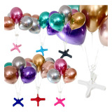 Suporte Balão Bexiga 40cm C/ 5 Pega Balão Hastes Chão Mesa