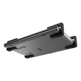 Suporte Base Apoio P/ Fixar Notebook Laptop Embaixo Da Mesa Cor Preto