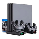 Suporte Base Vertical Cooler Carregador Ps4 Fat Slim Pro