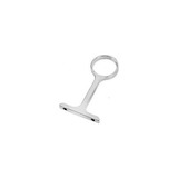 Suporte Cabideiro P/ Tubo Redondo Central Cromado Kit 08 Pçs