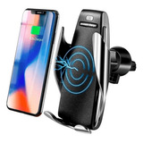 Suporte Carregador Veicular Qi Sensor Wireless Charger 10w