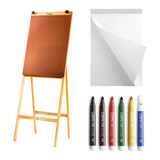 Suporte Cavalete 2523 +bloco Flip Chart +pinceis Permanentes