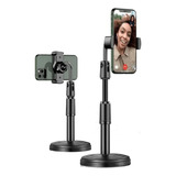 Suporte Celular De Mesa Tipo Pedestal Regulagem Altura 360