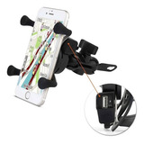 Suporte Celular Ou Gps Para Moto Universal C/ Carregador Usb