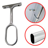 Suporte Central Para Tubo Oval P/ Guarda Roupa Cabide 5 Unid