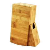 Suporte Cepo Bambu Organizador De Faca Tesoura Cozinha 