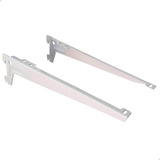 Suporte Com Aba Prateleira 25cm Trilho Cremalheira 30 Pares