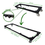 Suporte Com Rodas De Silicone Para Jardineiras Ajustável Cor Ouro Velho