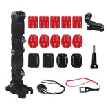 Suporte De Capacete Para Gopro + Kit Adesivo 
