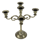Suporte De Castiçal De 5 Braços Vela Decorativa Retrô De Fer