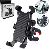 Suporte De Celular Bike Moto Universal Garra X Gps Guidão Cor Preto