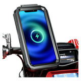 Suporte De Celular Prova D Agua P/ Moto Carregador Sem Fio