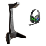 Suporte De Fone De Ouvido Headset Gamer De Mesa Preto