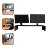 Suporte De Mesa Para Monitor Base Tela 15x90x20cm Mdf Preto