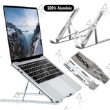 Suporte De Notebook Articulado Dobrvel Ergonomico Em Aluminio Prateado Tippi