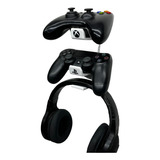 Suporte De Parede P/ 2 Controle Xbox One, Ps4, Ps3 + Headset