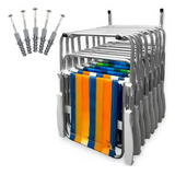 Suporte De Parede Para Até 7 Cadeiras De Praia Aluminio