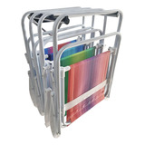 Suporte De Parede Para Pendurar Cadeiras De Praia Aluminio