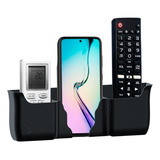 Suporte De Parede Porta 2 Controles Remoto Ar Tv E 1 Celular Universal Cor Preto C3d Concept 3d Print