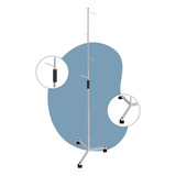 Suporte De Soro Branco Com Rodízio E Regulagem De Altura