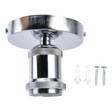Suporte De Teto Com Soquete Silver 12# Water Vintage E26 E27