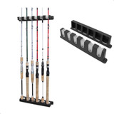 Suporte De Varas Pesca De Parede C/ 6 Suportes Rod Rack