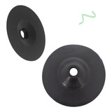Suporte Disco Lixa Borracha 4.1/2 Boina Esmerilhadeira Roma Cor Preto