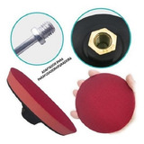 Suporte Disco Lixa Prato Lixadeira Politriz 5pol 125mmv Cor Vermelho