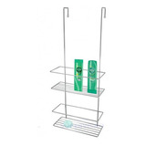 Suporte Duplo Cromado Encaixar Box Porta Shampoo - Banheiro
