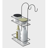 Suporte Duplo Shampoo P/ Box Black Stolf Organizar Banheiro