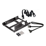 Suporte Duplo Ssd Hd 2.5 P/baia 3.5 + 2 Cabo Sata 90º E Reto