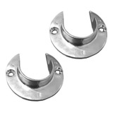 Suporte Flange Alumínio Para Cortina 19mm (par) | Cromado