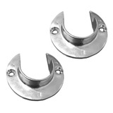 Suporte Flange Alumínio Para Cortina 28mm (par) | Cromado