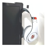 Suporte Fone De Ouvido Headset Headphone No Monitor Lcd Led Cor Preto