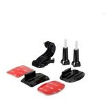 Suporte Frontal Curvo De Capacete P/ Go Pro Com Adesivos 3m