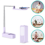 Suporte Luminária Ring Light De Celular Para Lives Fotos Vídeos Usams Zb209 Cor Roxo