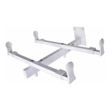 Suporte Mão Francesa Indusat Suporte Para Microondas, Forno Elétrico, Multiuso, Ajustável, Pintura Eletrostática, Branco, Fixação Na Parede  Cor Branco De 35cm X 0cm X 64cm