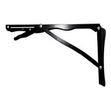 Suporte Mão Francesa Preto Tampo Dobrável Desicon Par 41cm
