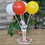 Suporte Mesa Balão Bexiga C/ Prato Porta Bala Ou Doces 35 Cm