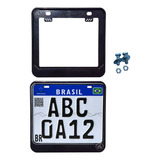 Suporte Moldura De Placa Motos Padrão Mercosul Com Parafuso