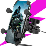Suporte Moto Garra X Celular Carregador Usb Universal