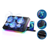 Suporte Notebook Gamer Rgb Refrigerado 6 Fans Cooler Celular