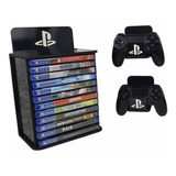 Suporte Organizador Games Ps4 Xbox 12 Jogos 2 Porta Controle