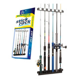 Suporte Organizador Parede Stick Rack 6 Varas Pesca Cardume