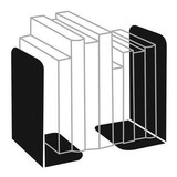 Suporte P/ Livros Apoio Lateral Bibliocanto Metal Par 2 L